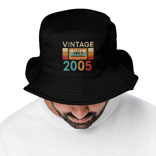 Vintage Cassette Tape 2005 Design Bucket Hats