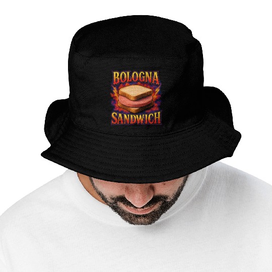 Bologna Sandwich Favorite Food Weird 90s Bologna Bucket Hats
