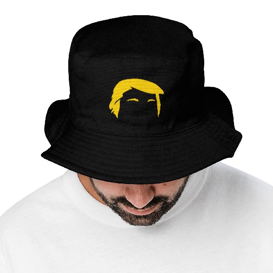 Trump Hair Minimal Vector Bucket Hats