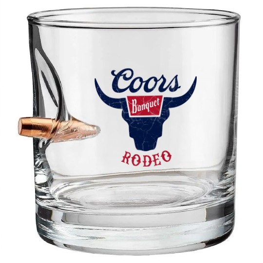 CCOORS Banquet Rodeo Bullet Whiskey Glasses