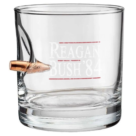Reagan Bush 84 Bullet Whiskey Glasses