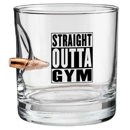 Straight Outta Gym Bullet Whiskey Glasses