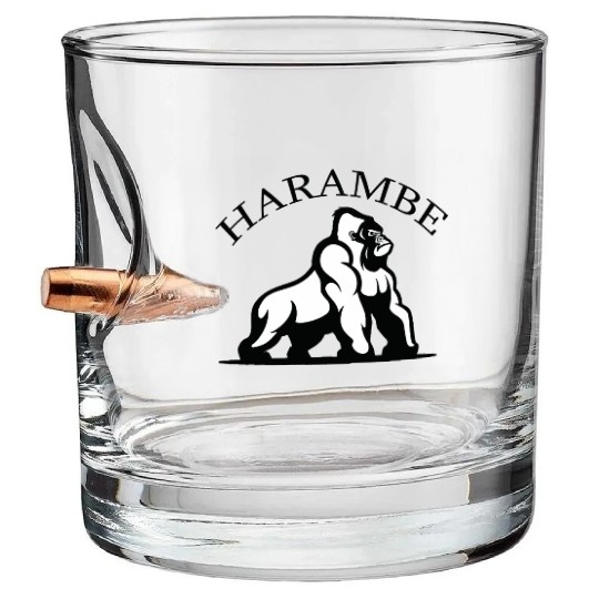 RIP Harambe Bullet Whiskey Glasses