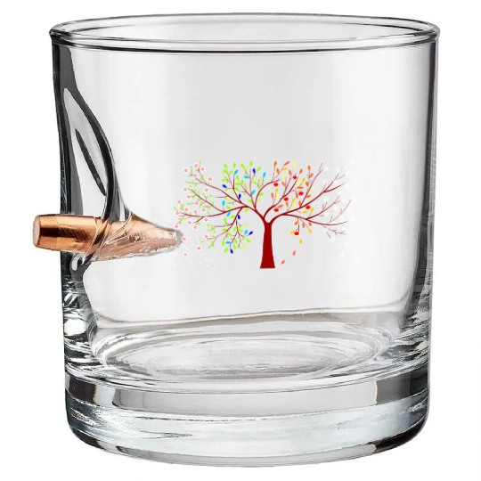 four seasons tree Bullet Whiskey Glasses