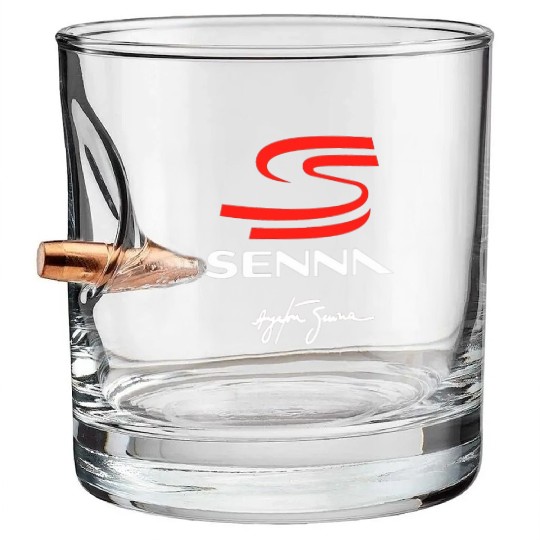 ayrton senna logo Bullet Whiskey Glasses