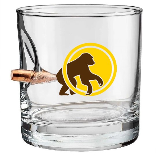 monkey gorilla chimpanzee Bullet Whiskey Glasses