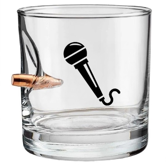 microphone music singer present Bullet Whiskey Glasses
