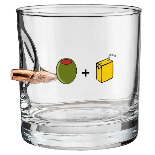Olive Juice I Love You Bullet Whiskey Glasses