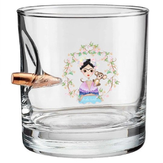 Frida Kahlo girl's Bullet Whiskey Glasses
