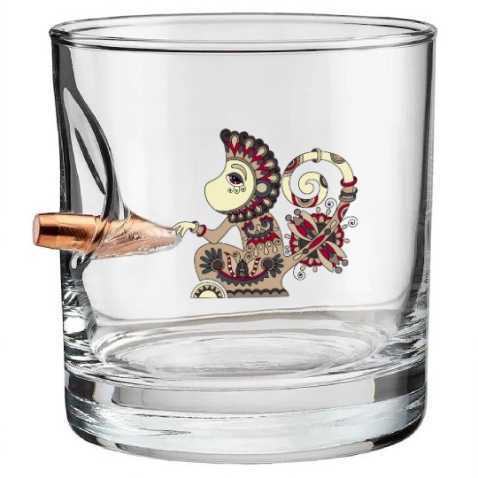 Aztec Monkey Bullet Whiskey Glasses
