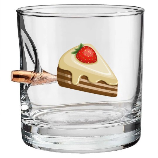 Strawberry cake Bullet Whiskey Glasses