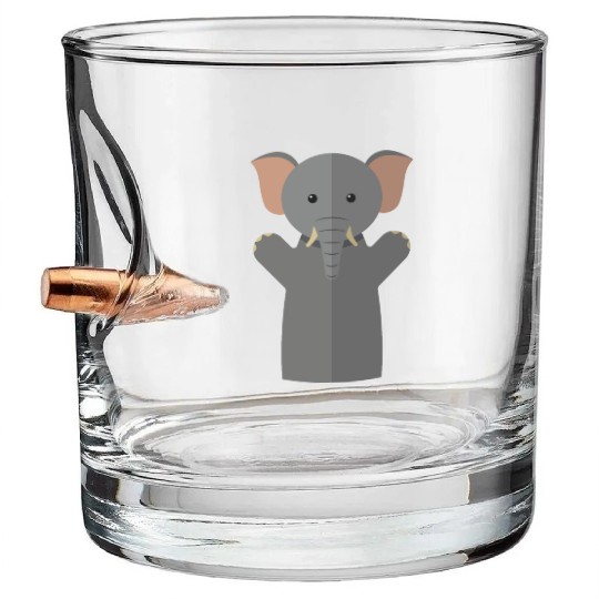 Hand puppet elephant Bullet Whiskey Glasses