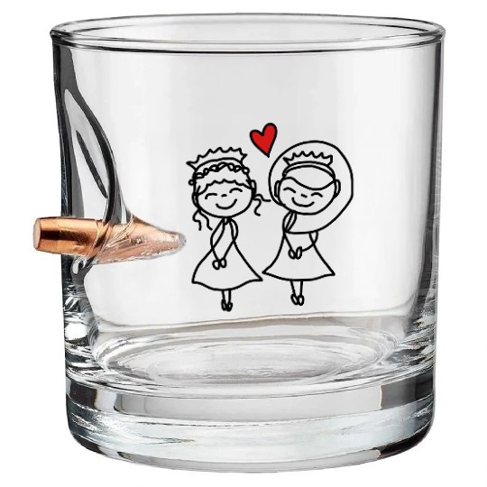 gay couple Bullet Whiskey Glasses