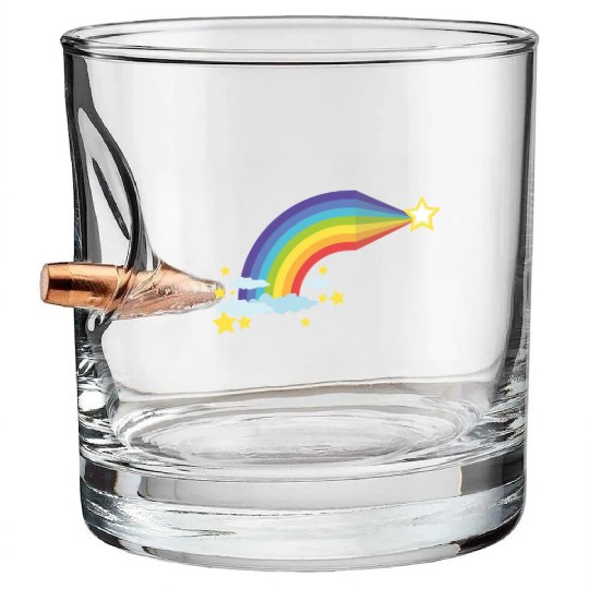 Rainbow Bullet Whiskey Glasses