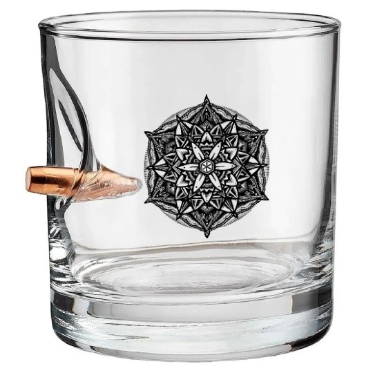 Sacred Geometry Flower of Life Mandala Star Bullet Whiskey Glasses