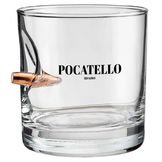 IDAHO POCATELLO US DESIGNER EDITION Bullet Whiskey Glasses