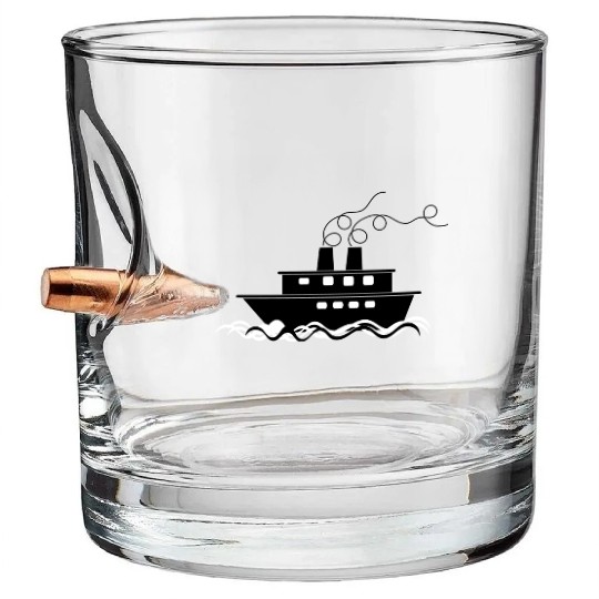 ship boat canoe sailboat submarine yacht anchor136 Bullet Whiskey Glasses
