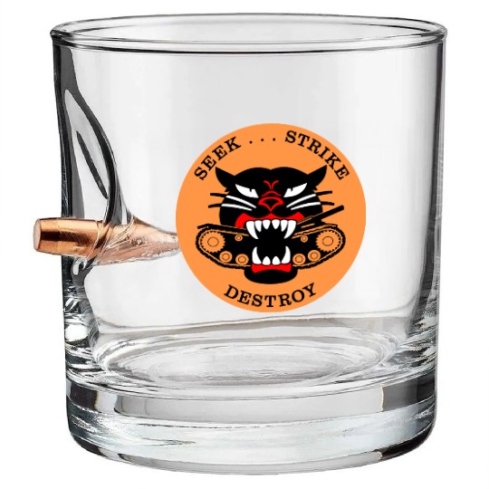 M18 HELLCAT Tank Destroyer Bullet Whiskey Glasses