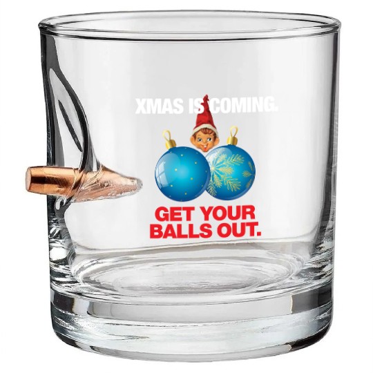 Christmas Balls Bullet Whiskey Glasses