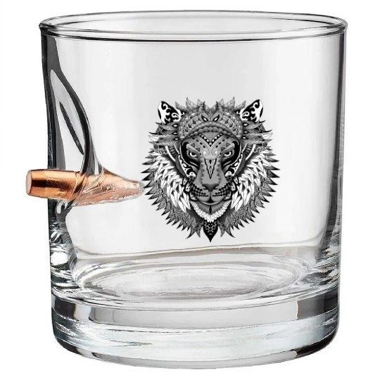 Aztec Lion Bullet Whiskey Glasses