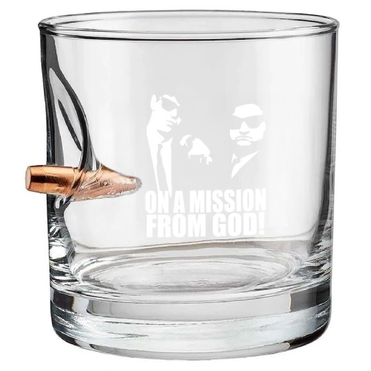 Blues Brothers Belushi Cult Tv Bullet Whiskey Glasses