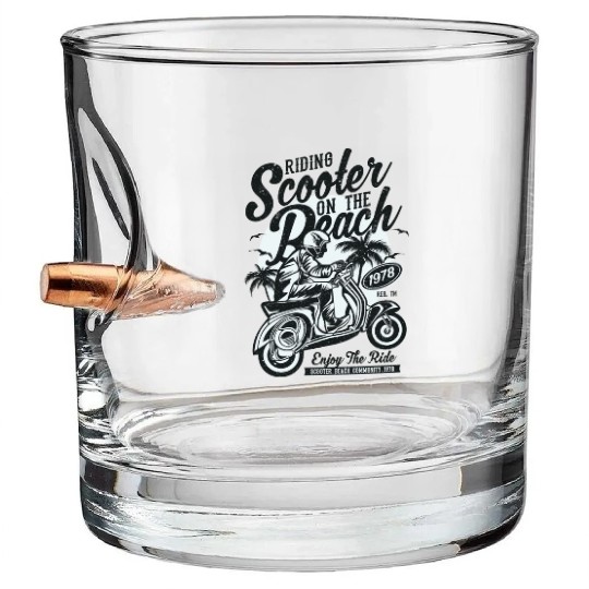 Scooter Beach Bullet Whiskey Glasses