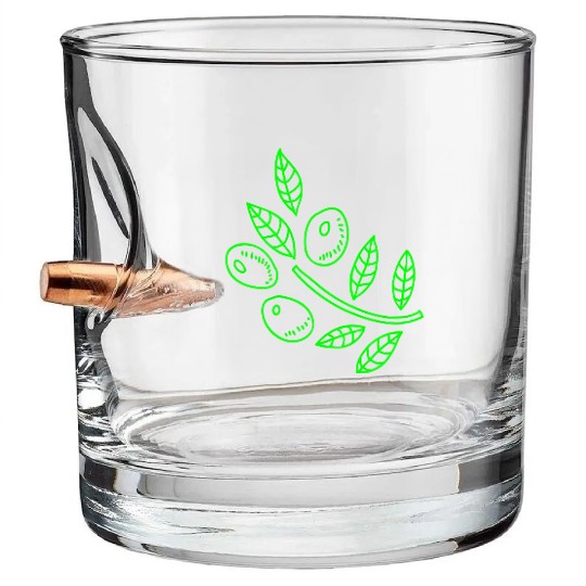 Olive branch Bullet Whiskey Glasses