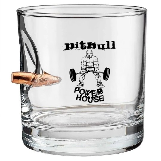 Pitbull Powerhouse Bodybuilding Workout Gym Bullet Whiskey Glasses