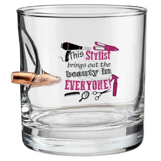 Hair stylist - Beauty in everyone ! Bullet Whiskey Glasses