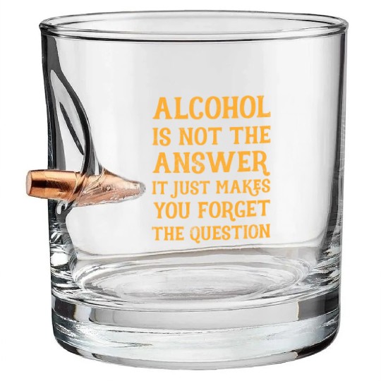 Funny Drinking Drunk Beer Vodka Whiskey Alcohol Bullet Whiskey Glasses