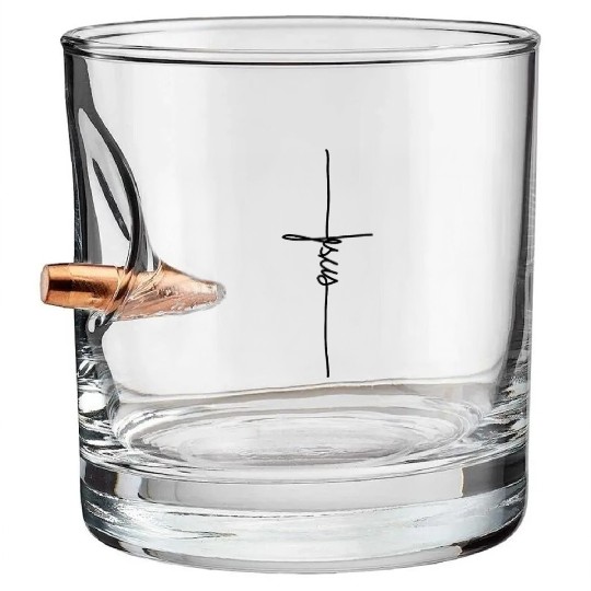 Jesus Cross Bullet Whiskey Glasses