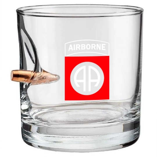 82ND AIRBORNE us army airborne ranger Bullet Whiskey Glasses