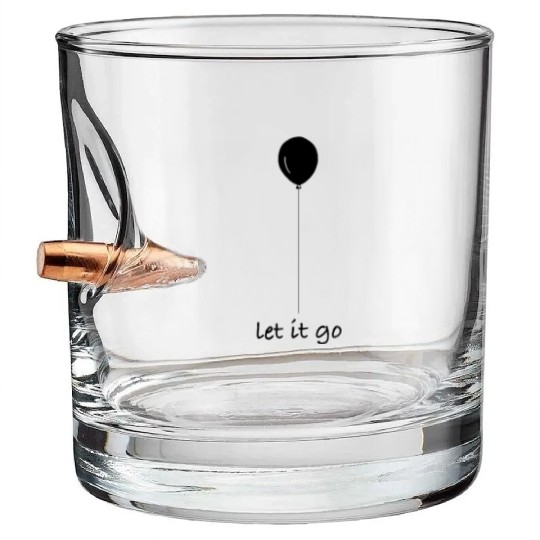 Let It Go Balloon Bullet Whiskey Glasses