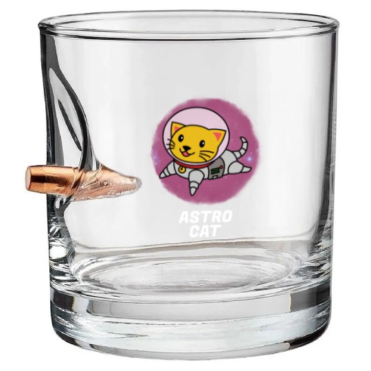 Astro Cat Bullet Whiskey Glasses