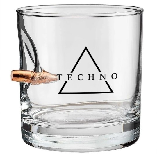 Techno Triangle Rave Bullet Whiskey Glasses festival