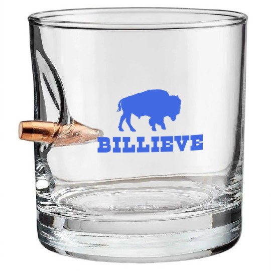Bills Mafia BillieveShirt - Buffalo Football Bullet Whiskey Glasses