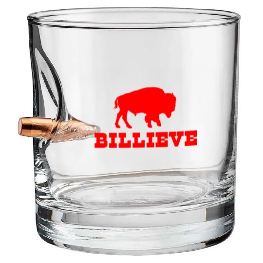 Bills Mafia Billieve - Buffalo Football Bullet Whiskey Glasses