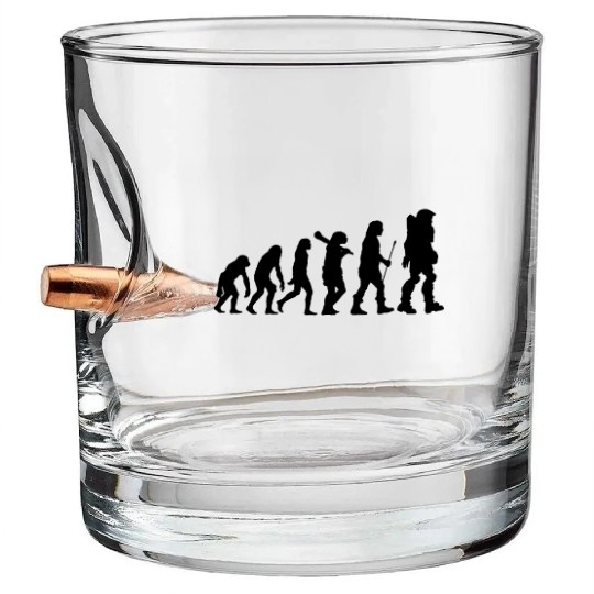 Video Game Inspired Spartan Halo Evolution Reach T Bullet Whiskey Glasses