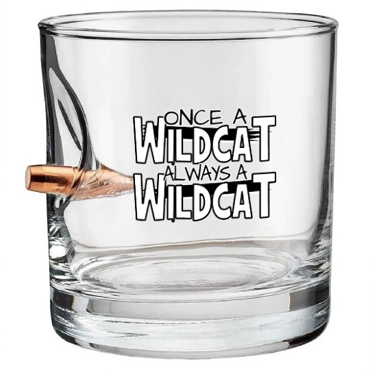 Once A Wildcat Always A Wildcat School Pride Bullet Whiskey Glasses