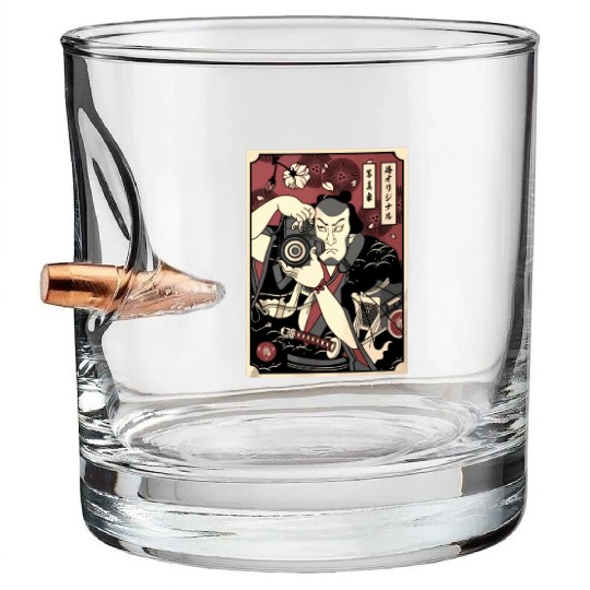 PHOTOGRAPHER SAMURAI MEN PICTURE JAPANESE Bullet Whiskey Glasses