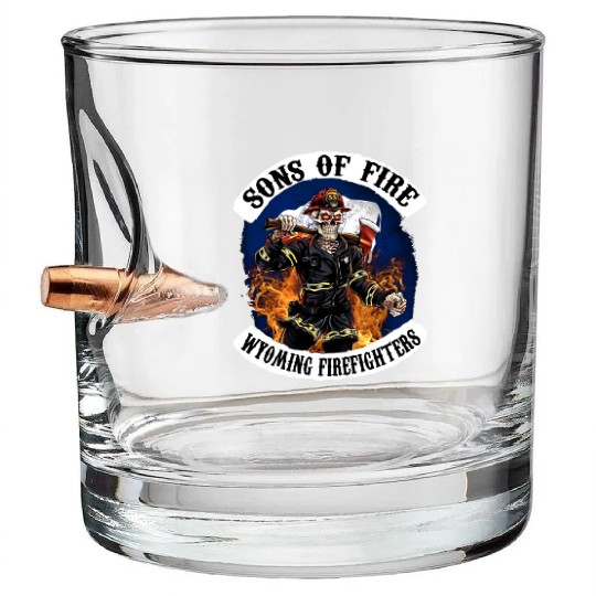 sons of fire wyoming firefighter Bullet Whiskey Glasses