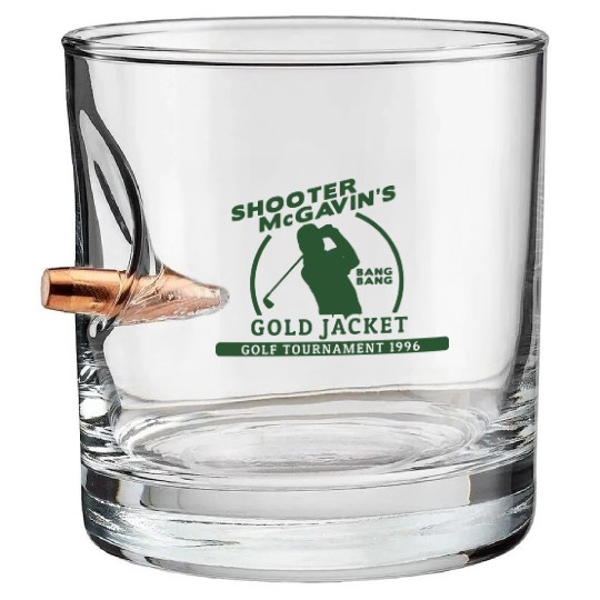 Shooter McGavin Funny Golf Bullet Whiskey Glasses