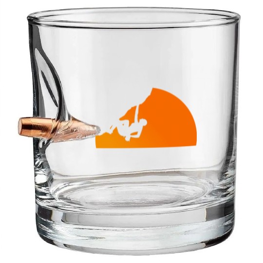 Climbing Sun - Climbing, Bouldering, Mountains, Gi Bullet Whiskey Glasses