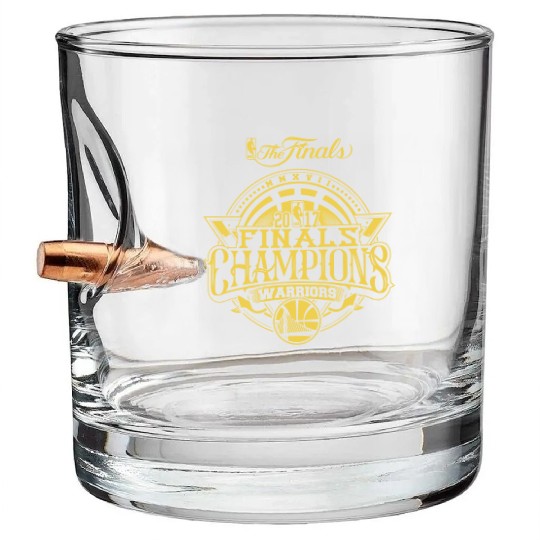 Golden State Warriors Finals Champions 2017 Bullet Whiskey Glasses