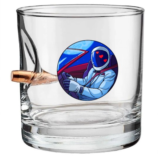 SpaceX Tesla Starman Bullet Whiskey Glasses