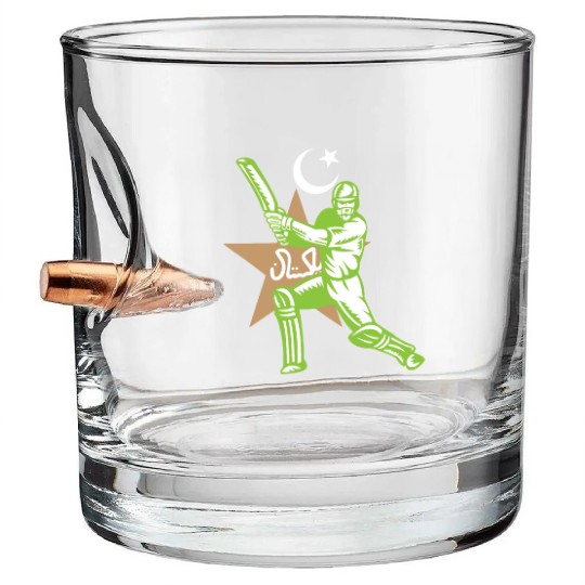 Pakistan Cricket Team Bullet Whiskey Glasses Fans Jersey