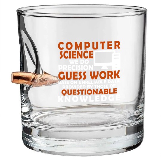 Computer science Bullet Whiskey Glasses