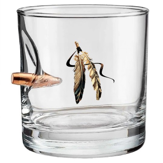 Southwest Native American Indian Tribal Art Bullet Whiskey Glasses