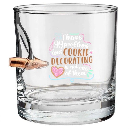 Funny Cookie Decorating Design for Cookie Artists Bullet Whiskey Glasses