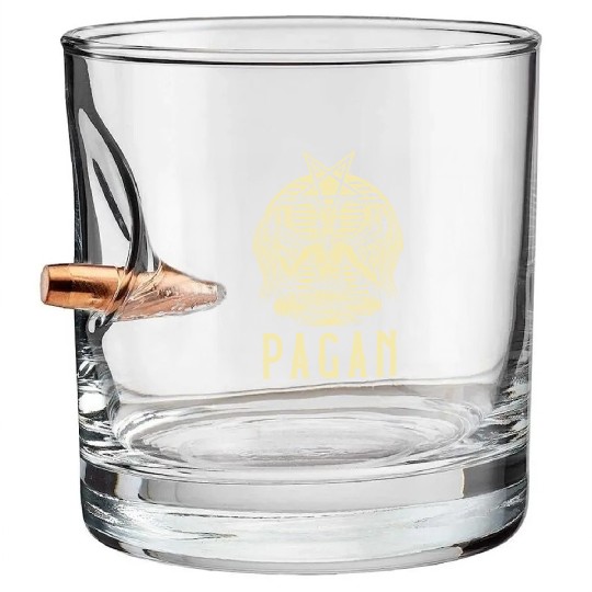 Pagan print | Wiccan graphic & Pagan Gifts Bullet Whiskey Glasses